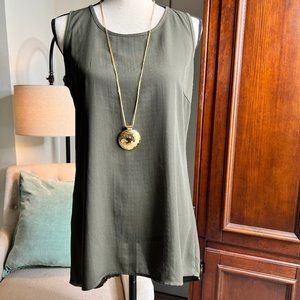 Cleo Sleeveless Back Split Embroidered Tunic